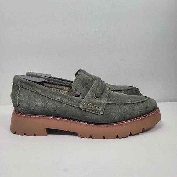 Sanctuary Westside 2.0 Shoes - Sanctuary Westside 2.0 Women's Olive Green Leather Loafers US Size 9M